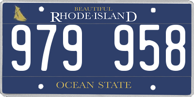 RI license plate 979958