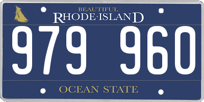 RI license plate 979960