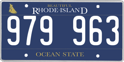RI license plate 979963