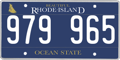 RI license plate 979965