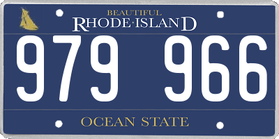 RI license plate 979966