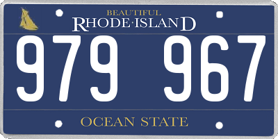 RI license plate 979967