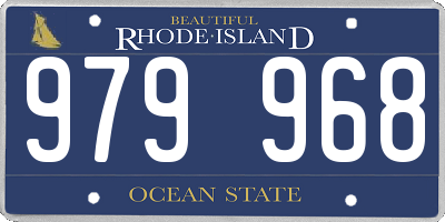 RI license plate 979968