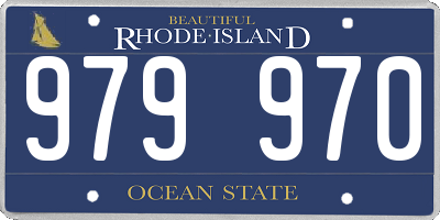 RI license plate 979970