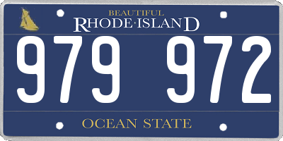 RI license plate 979972