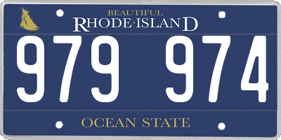 RI license plate 979974