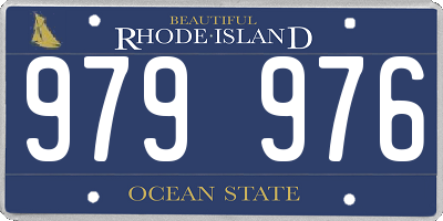 RI license plate 979976