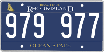 RI license plate 979977