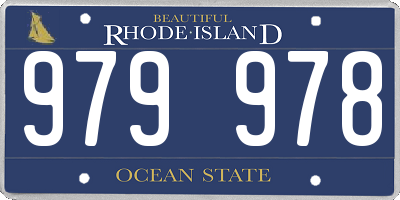 RI license plate 979978