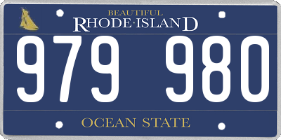 RI license plate 979980