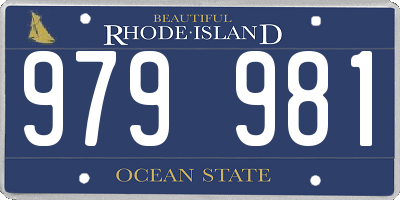 RI license plate 979981