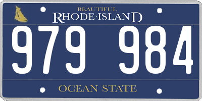 RI license plate 979984