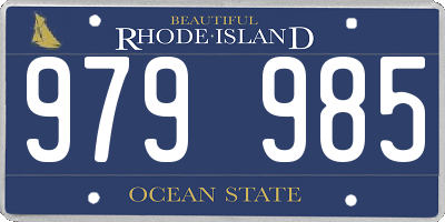 RI license plate 979985