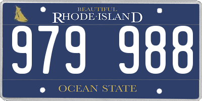 RI license plate 979988