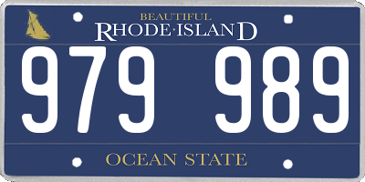RI license plate 979989