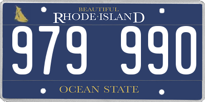 RI license plate 979990