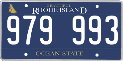 RI license plate 979993