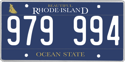 RI license plate 979994