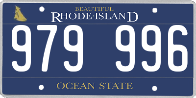 RI license plate 979996