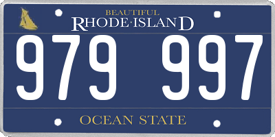 RI license plate 979997