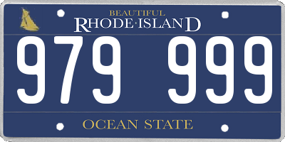 RI license plate 979999