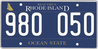 RI license plate 980050