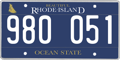 RI license plate 980051