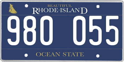 RI license plate 980055