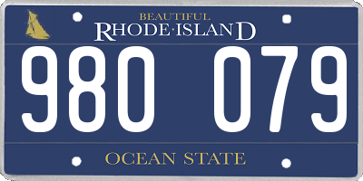 RI license plate 980079