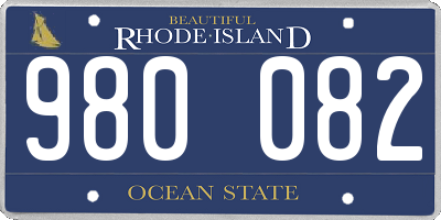 RI license plate 980082