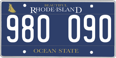 RI license plate 980090