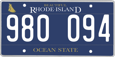 RI license plate 980094