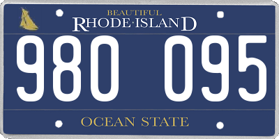 RI license plate 980095