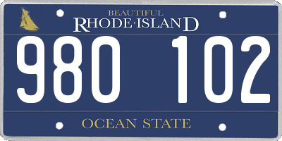 RI license plate 980102