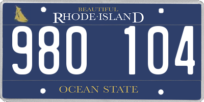 RI license plate 980104