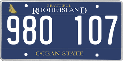 RI license plate 980107