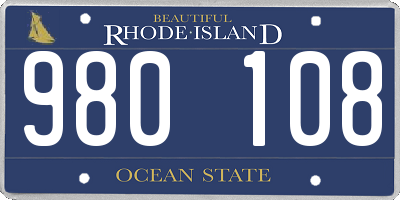 RI license plate 980108