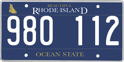 RI license plate 980112