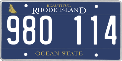 RI license plate 980114