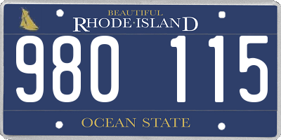 RI license plate 980115