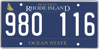 RI license plate 980116