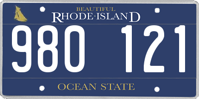 RI license plate 980121