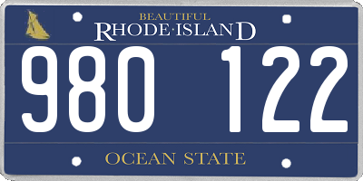 RI license plate 980122