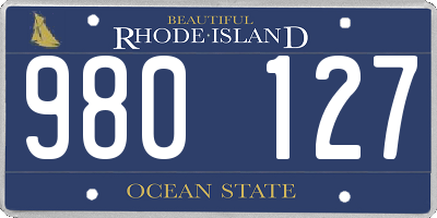 RI license plate 980127
