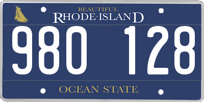 RI license plate 980128
