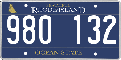 RI license plate 980132