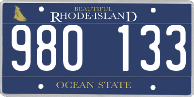 RI license plate 980133