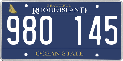 RI license plate 980145
