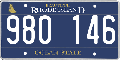 RI license plate 980146