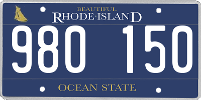 RI license plate 980150